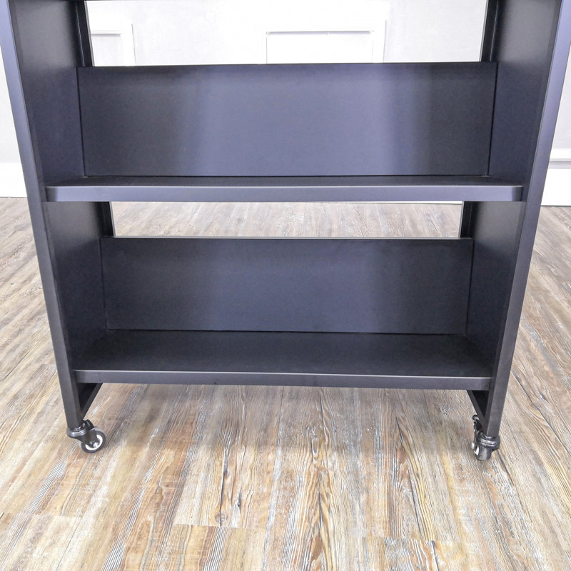 Fixturedisplays® Metal Book Cart Rooling Book Truck Library Book Cart